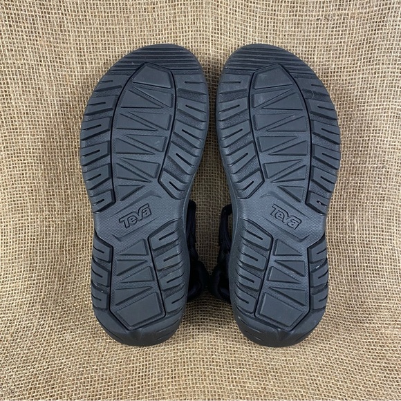 🛑SOLD🛑  Teva Black Sandals Water Sport Outdoors Tan Mens Size 11 - Picture 12 of 12